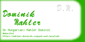 dominik mahler business card